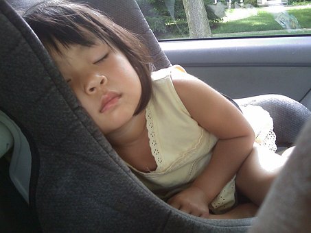 Child Sleeping Car Seat Girl Baby Childhoo