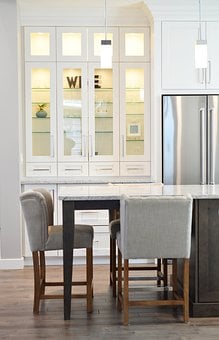 Kitchen Cabinet Counter Chair Refrigerator