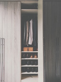 Wardrobe, Closet, Cabinet, Door, Open